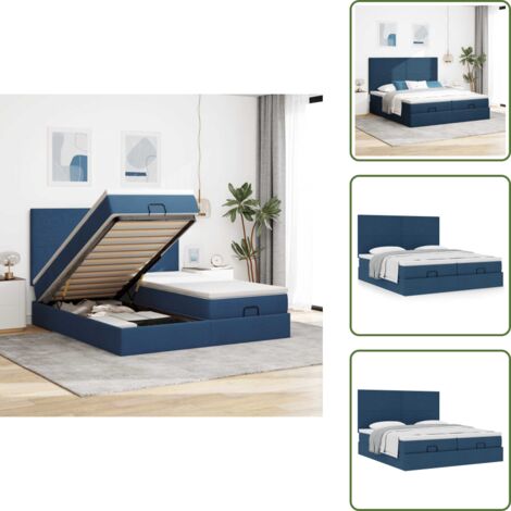 Cama con cabecero - vidaXL Estructura de cama otomana con colchones tela topo 180x200cm - Cama matrimonio