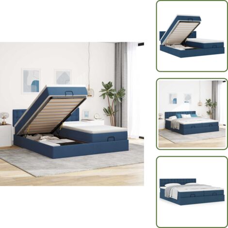 Cama con cabecero - vidaXL Estructura de cama otomana con colchones tela topo 180x200cm - Cama matrimonio