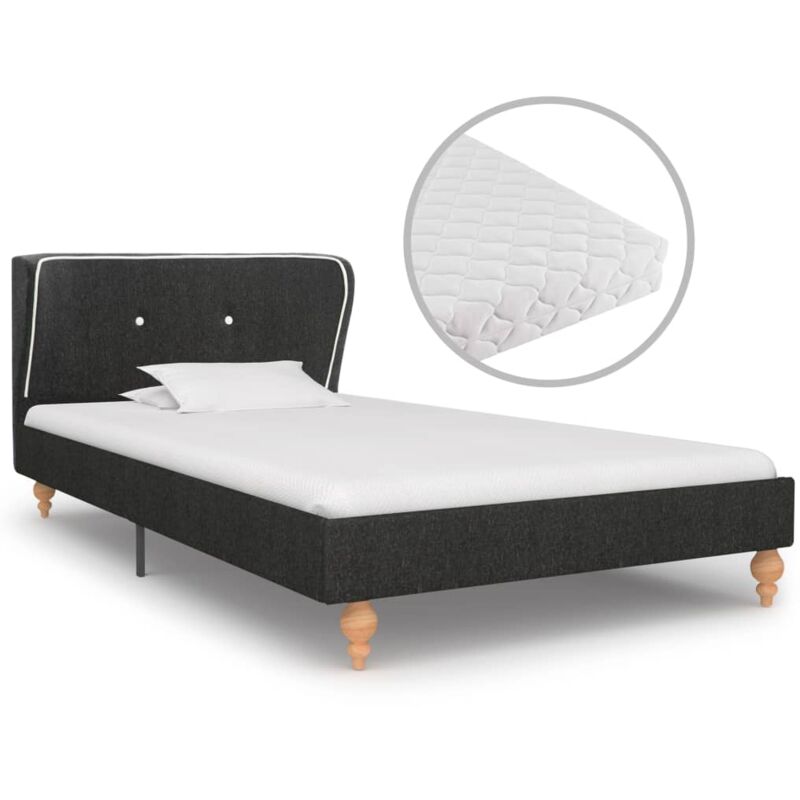 

Cama con Colchón Arpillera Gris Oscuro 90x200 cm - Gris - Vidaxl