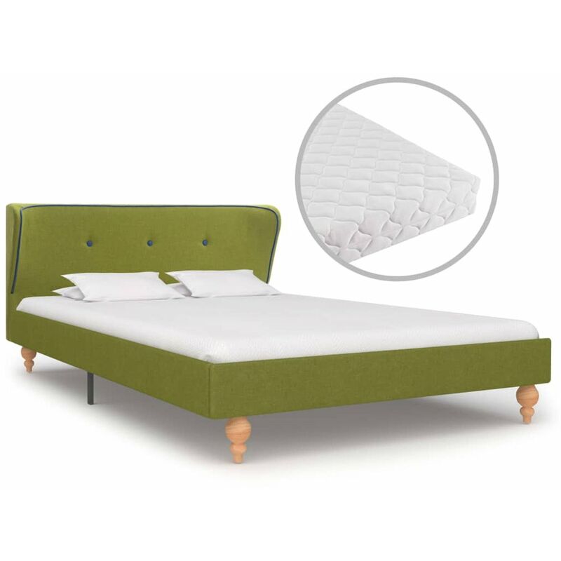 

Cama con colchon tela verde 120x200 cm