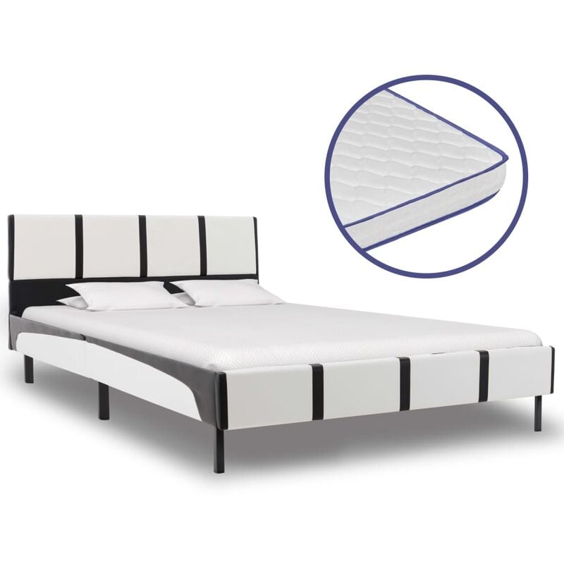 

Cama con colchon viscoelastico cuero sintetico 120x200 cm