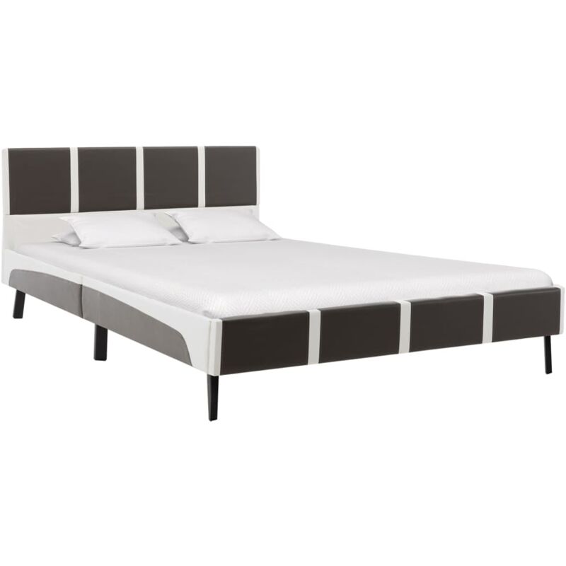 

Cama con Colchón Viscoelástico Cuero Sintético 140x200 cm - Gris - Vidaxl