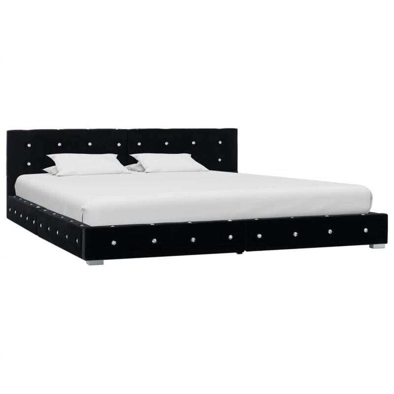 

Cama con Colchón Viscoelástico Terciopelo Negro 180x200 cm - Negro - Vidaxl