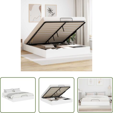 Cama con mecanismo de elevación -  Estructura de Cama Ottoman con almacenamiento 203 x 180 x 25 cm