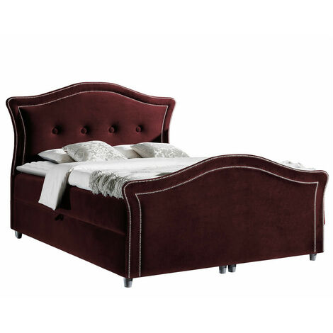 Cama continental Baltimore 136, Velluto 32, Continental, Doble, 160x200, Tapiz, Somieres, 170x214x130cm