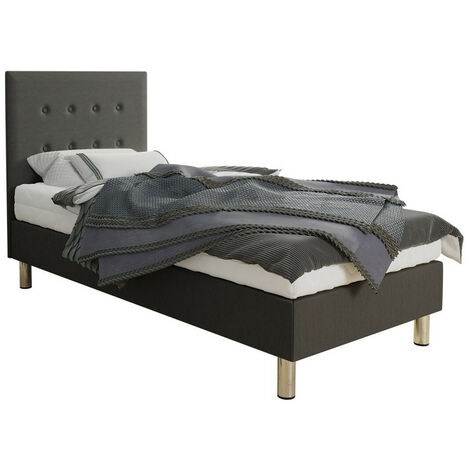 Cama continental Logan 100, Solo 267, Continental, Individuales, 90x200, Tapiz, Somieres, 90x204x115cm