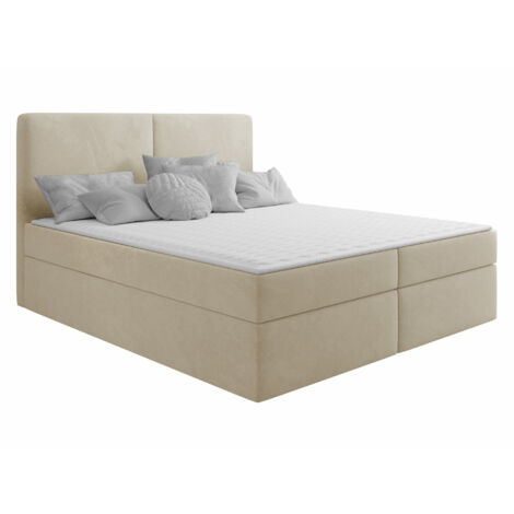 Cama continental Zanesville 100, Manila 02, Continental, Doble, 140x200, Tapiz, Somieres, 142x209x115cm