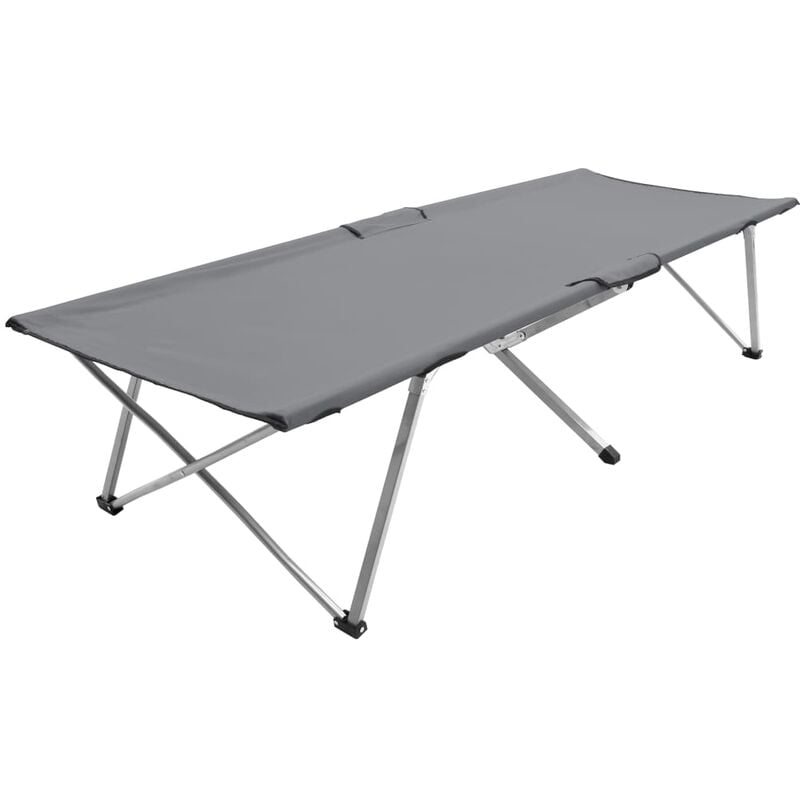 

vidaXL Cama de camping gris XXL 206x75x45 cm - Gris