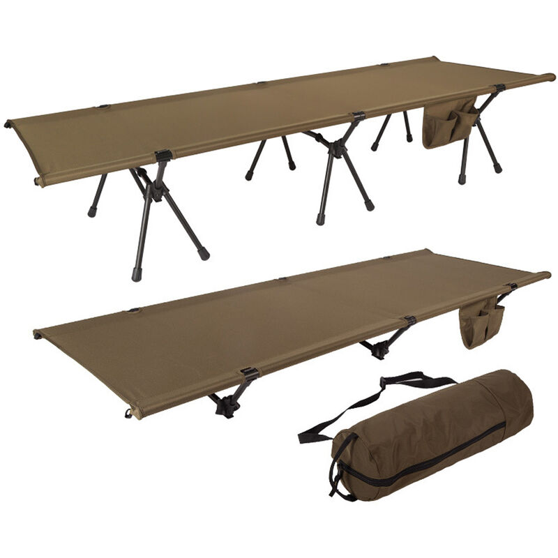 

Cama de camping plegable ultraligera Aleacion de aluminio Cama de dormir de senderismo Cama de camping de uso alto y bajo,Verde