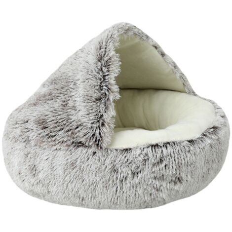 CAMA DE FELPA SUAVE PARA GATOS Y PERROS EN FORMA DE CUEVA 60CM ANTIDESLIZANTE Y LAVABLE PARA MASCOTAS PEQUENAS Y MEDIANAS CAMA PARA MASCOTAS ECHA DE BONITO PELO SINTETICO TUS PEQUENOS AMIGOS