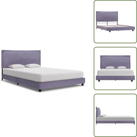 Cama de hierro - vidaXL Estructura de cama sin colchón tela gris claro 140x200 cm - Cama gris claro