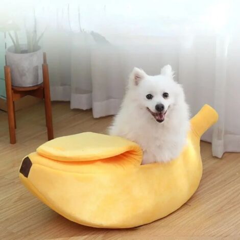 Cama de invierno con forma de plátano para mascotas, nido para mascotas, nido para hámster