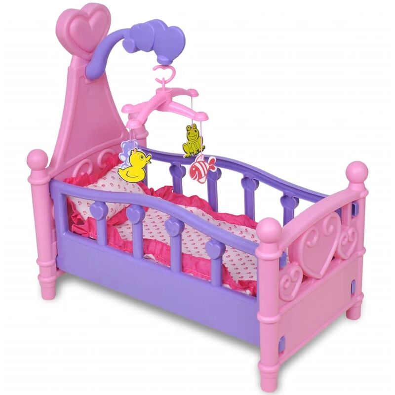 

Vidaxl - Cama de juguete para muñeca rosa + morada