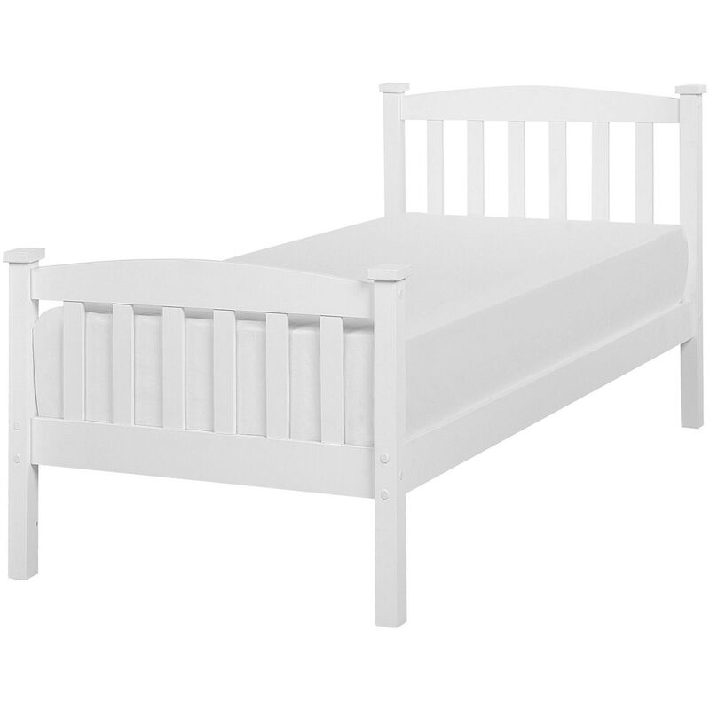 

Beliani - Cama de madera 90x200 cm blanca GIVERNY