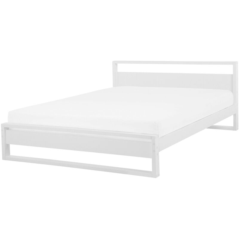 

Beliani - Cama de madera blanca 160x200 cm GIULIA