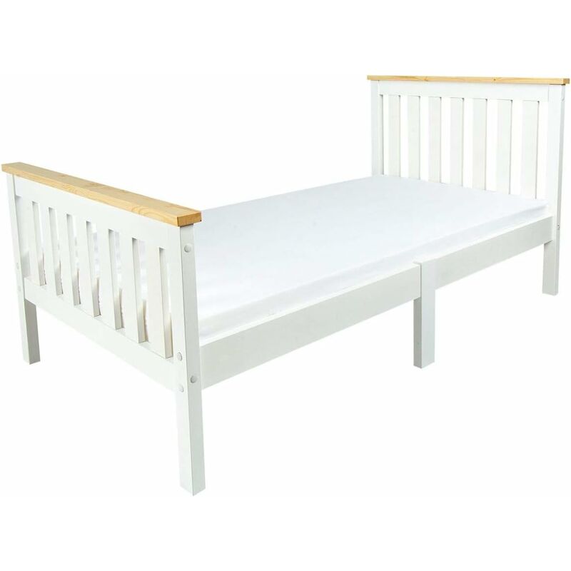 

Cama de madera MILANO PINE 140x70 con un cómodo colchón