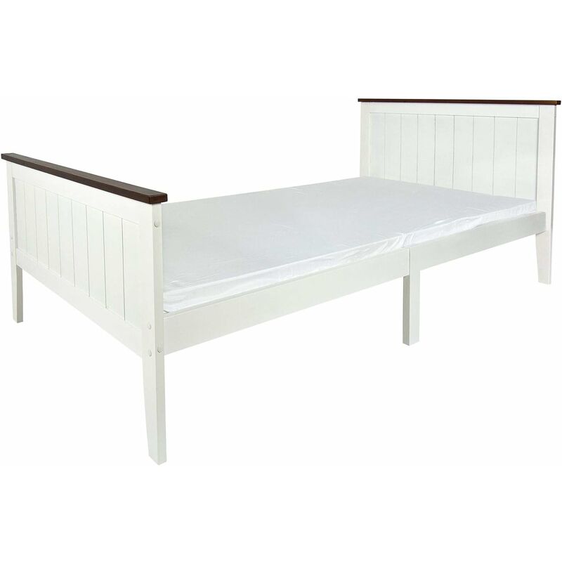 

Cama de madera PARIS WALNUT 200x90 con un cómodo colchón