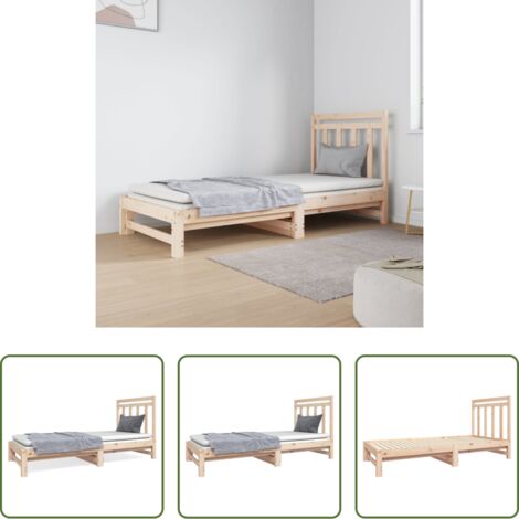 Cama de madera -  Sofá cama extraíble sin colchón 2x(90x190) cm