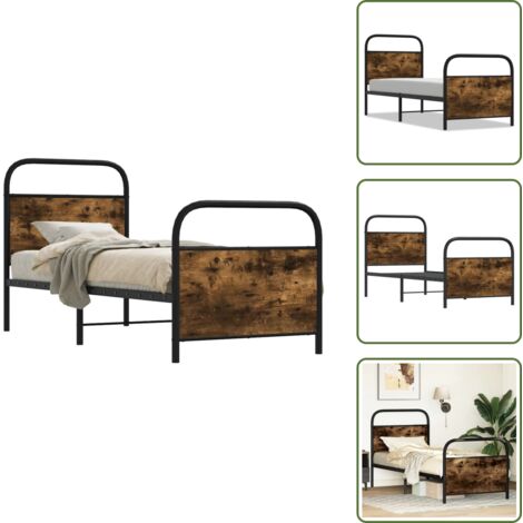 Cama de madera - vidaXL Estructura cama sin colchón 75x190 cm madera contrachapada - Cama de metal