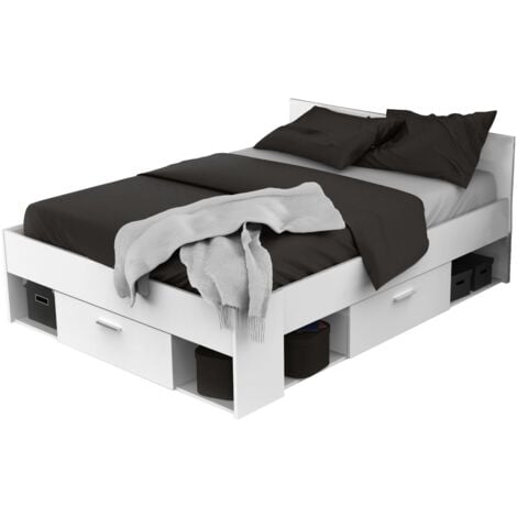 DEMEYERE Cama de Matrimonio Con Cajones Inferiores Chicago 135/140x190/200 cm