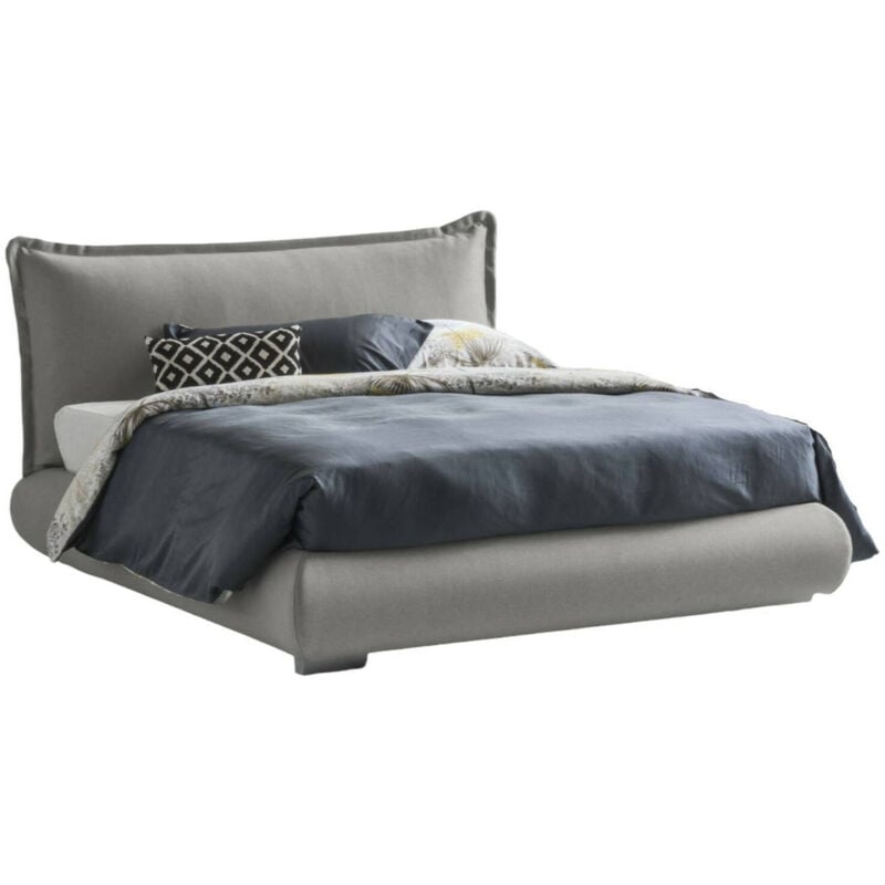 

Cama doble con funda extraíble Tania Made in Italy Gris