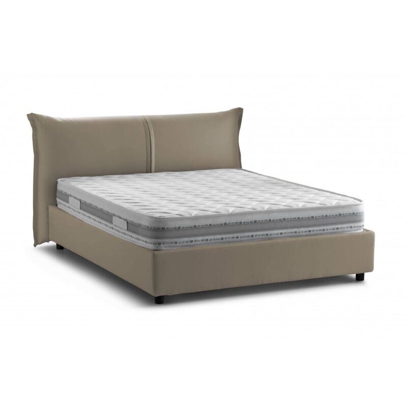 

Cama Doble Simona Con Contenedor L200, Color Taupe Con Colchón