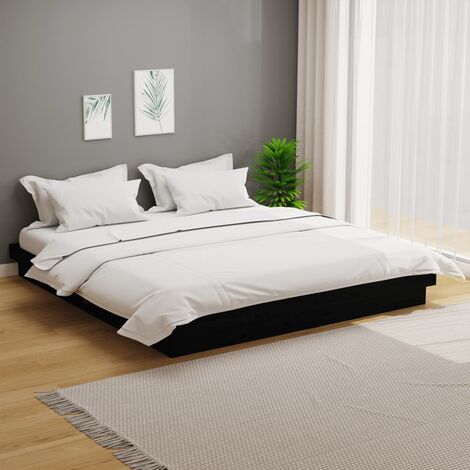 en.casa]® Cama Doble De Pino - Con Listones - Somier - 140x200 Cm O 180x200  Cm - Cama Matrimonio - Reposacabezas Alto - Madera Natural O Blanco O Gris  Oscuro con Ofertas