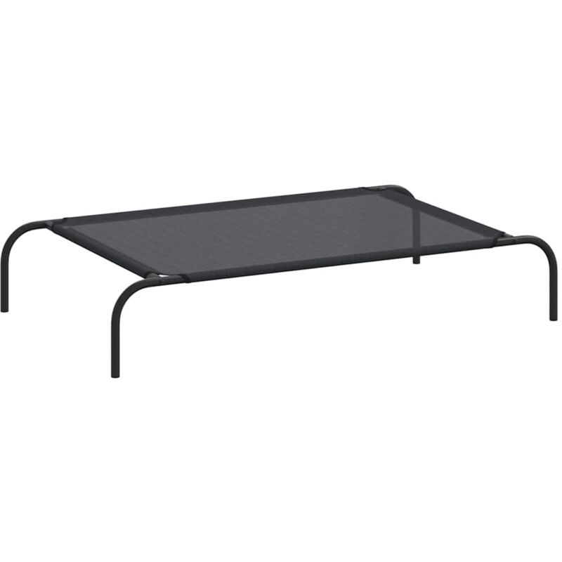 

vidaXL Cama de perros elevada negro talla L textilene - Negro