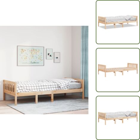 Cama de pino - vidaXL Cama para niños sin colchón madera maciza de pino 75x190 cm - Cama para niños sin colchón