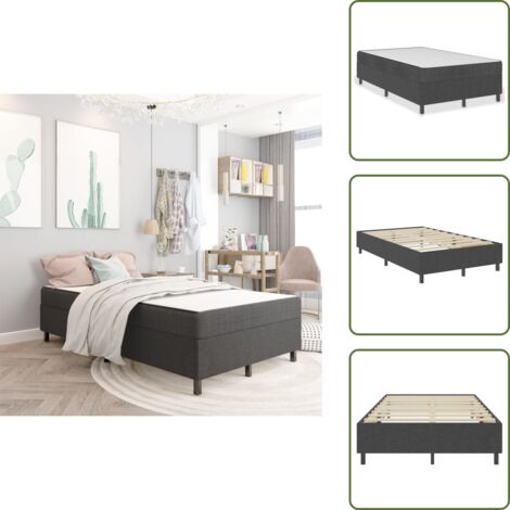Cama de tela - vidaXL Estructura de cama box spring tela gris 120x200 cm - Cama de 120x200 cm