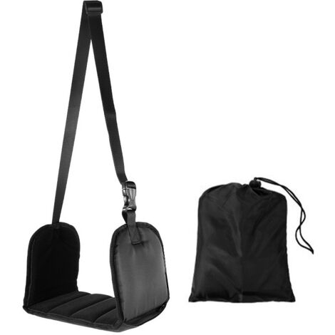 Cama de viaje plegable transfronteriza para aviones, reposapiés de oficina, hamaca de viaje cómoda mejorada (con bolsillo para hamaca).