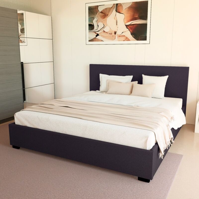 

Llb Living Life Bed - Cama doble 2 plazas con red y contenedor 160x190 Basel King | Color: Negro