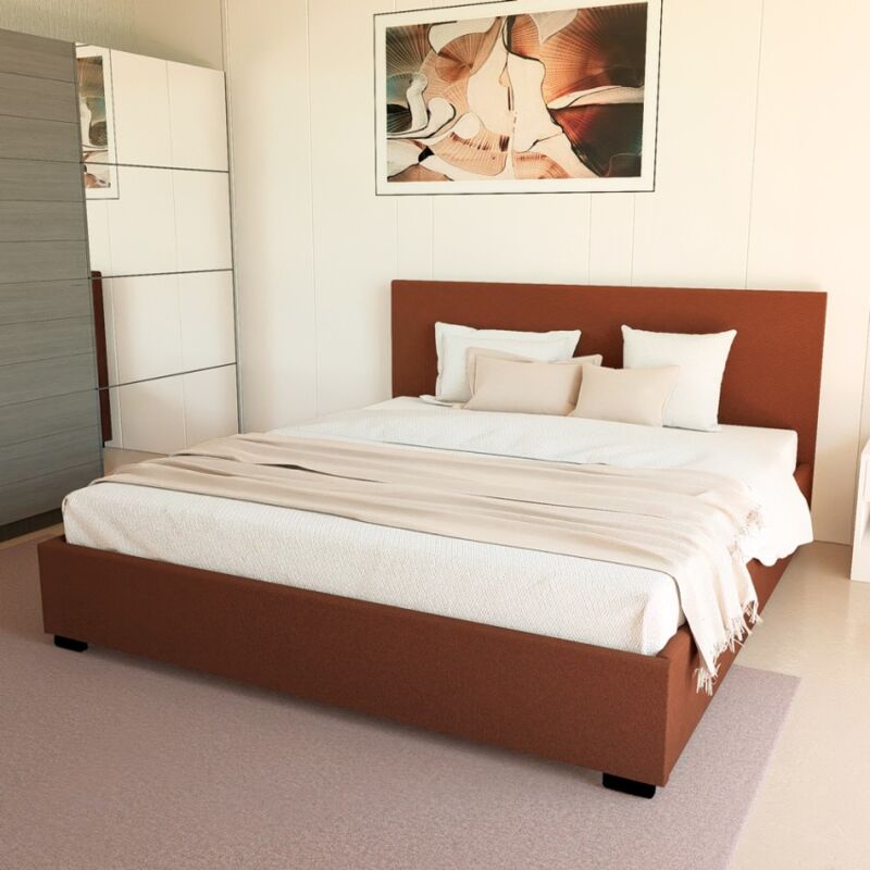 

Llb Living Life Bed - Cama doble 2 plazas con red y contenedor 160x190 Basel King | Color: Marrón