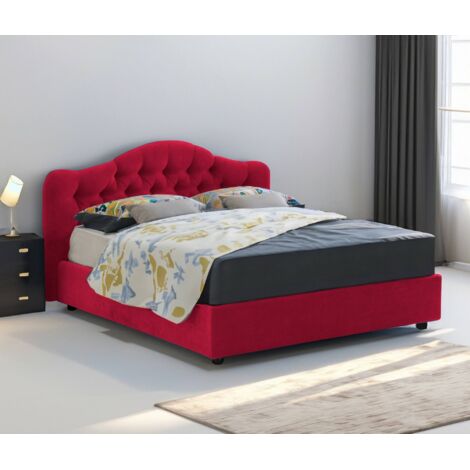 Cama Doble Arex, Desenfundable, Hecha en Italia, Roja