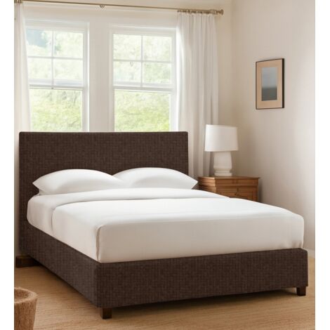 Cama Doble Basildon, Desenfundable, Hecho en Italia, Marrón