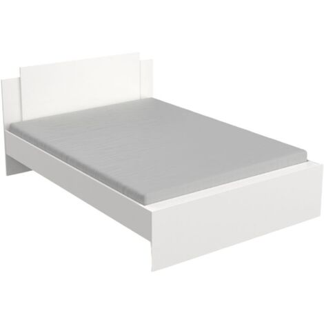 Cama doble Life en blanco mate 135/140x190/200cm