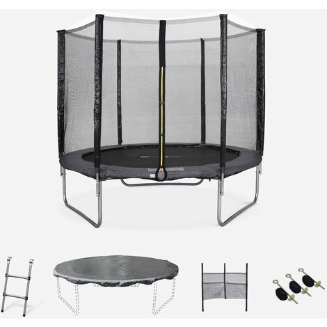 Cama elástica 245 cm,hasta 150 kg, kit completo,Azul, Pluton XXL