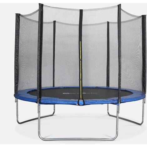 Cama elástica con protección red de 305cm, Mars, Azul, 303x303x78 cm