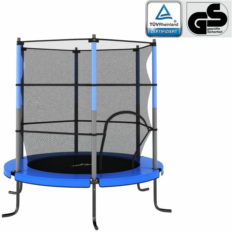 

Cama elástica con red de seguridad redonda azul 140x160 cm