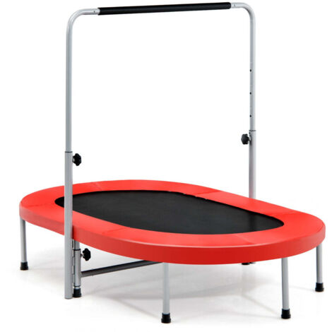 Cama elástica plegable para 2 niños 154 x 89 x 92-132 cm seguridad mejorada ambiente agradable acero PVC rojo 200014515