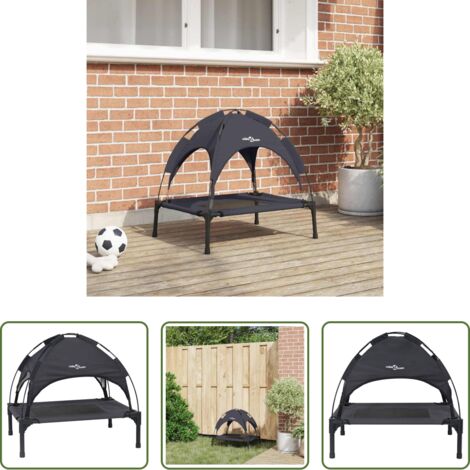 Cama elevada para perros -  Cama para perro Manual Negro 62 x 48 x 61 cm Acero