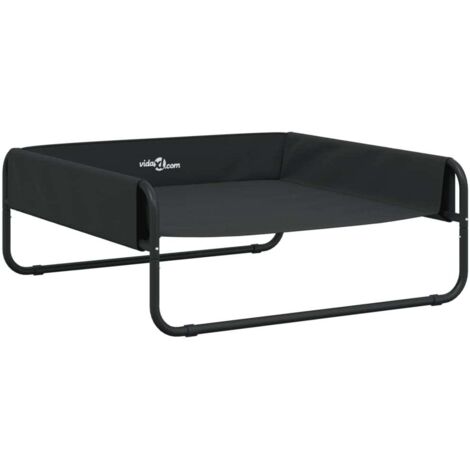 Cama elevada para perros en tejido Oxford y acero antracita 020043242