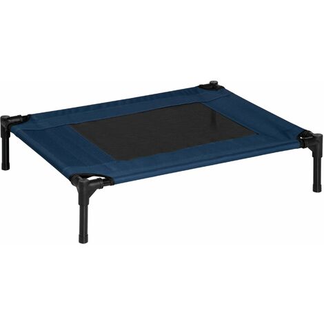 Cama Elevada para Perros Gatos Portátil Cama para Mascotas con Malla Transpirable y Tela Oxford Marco de Metal para Interior Exterior 76x61x18 cm