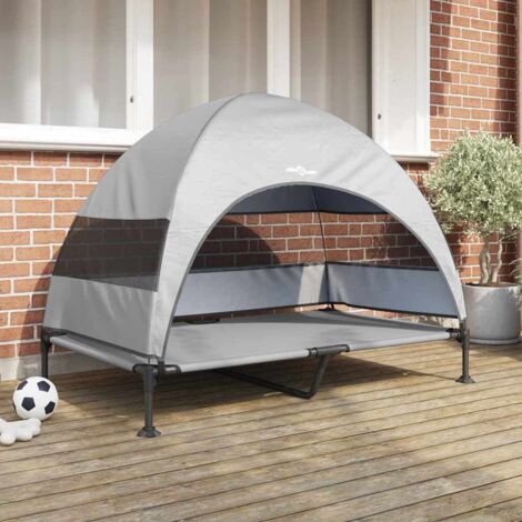 Cama Elevada para Perros Manual Gris plata 127 x 81 x 108 cm