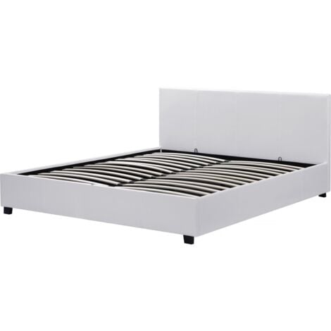 Cama en PVC "Carla" - 140 x 190 cm - Blanco