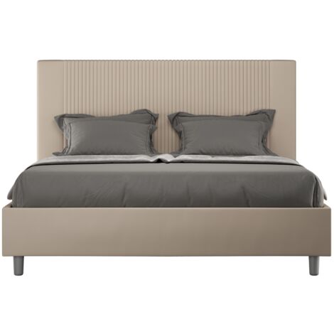 Cama Goya 160x200 con base gris tórtola