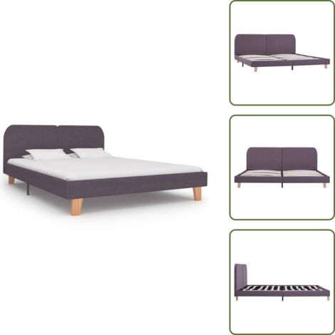 Cama gris - vidaXL Estructura de cama sin colchón tela gris taupe 180x200 cm - Cama de hierro