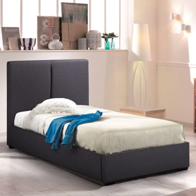 

Llb Living Life Bed - Cama individual de una plaza en tela con Red 80x190 Montreux Twin | Color: Gris Oscuro