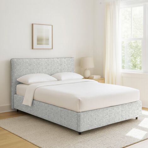 Cama Individual Louth, Desenfundable, Hecho en Italia, Gris Claro