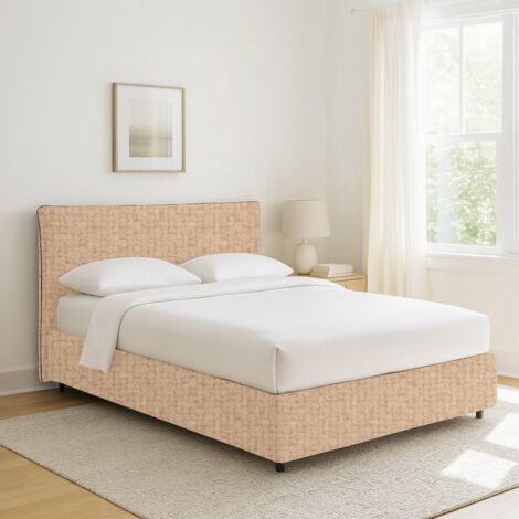 Cama Individual Staines, Desenfundable, Hecho en Italia, Beige